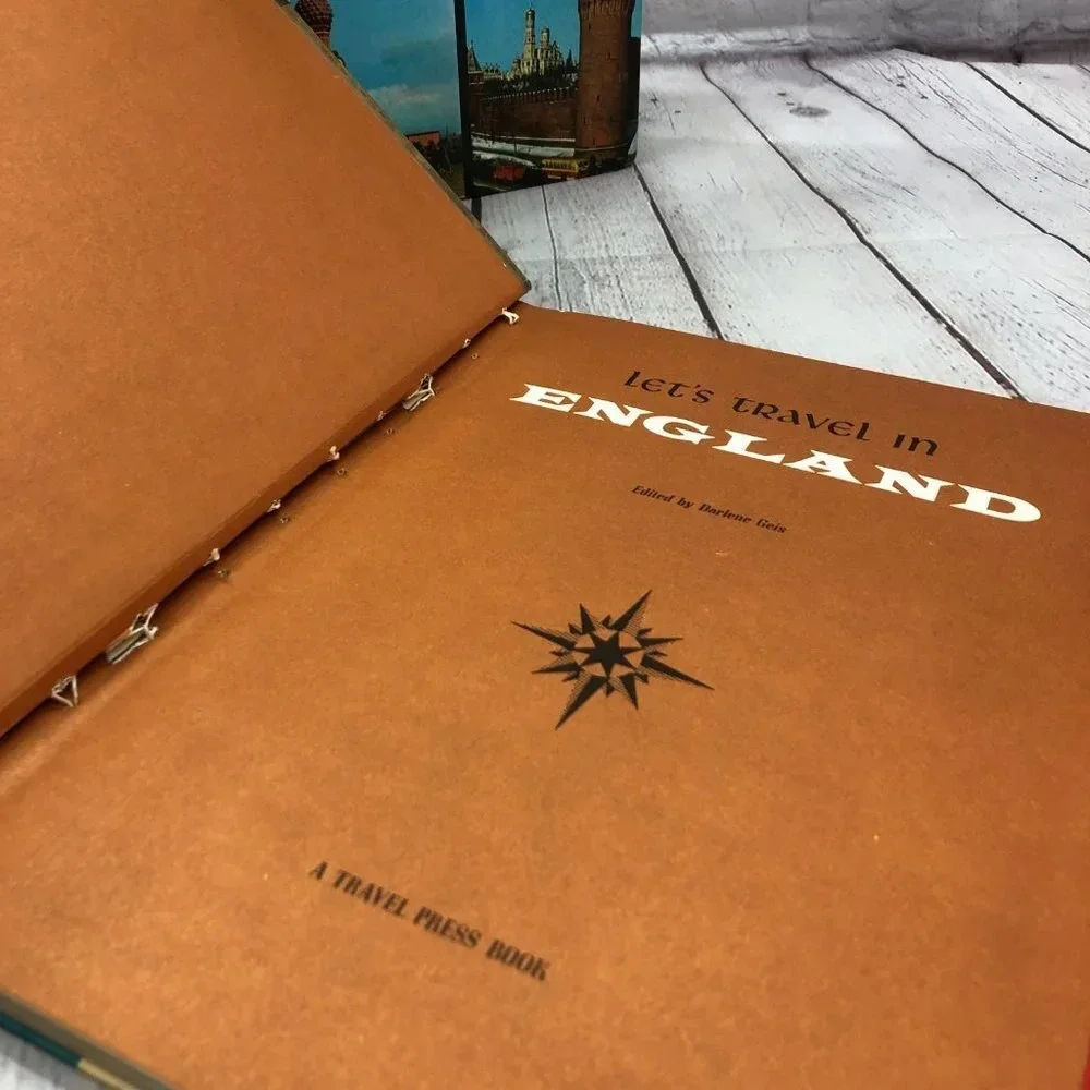 vintage books let's travel in England and soviet union 1961